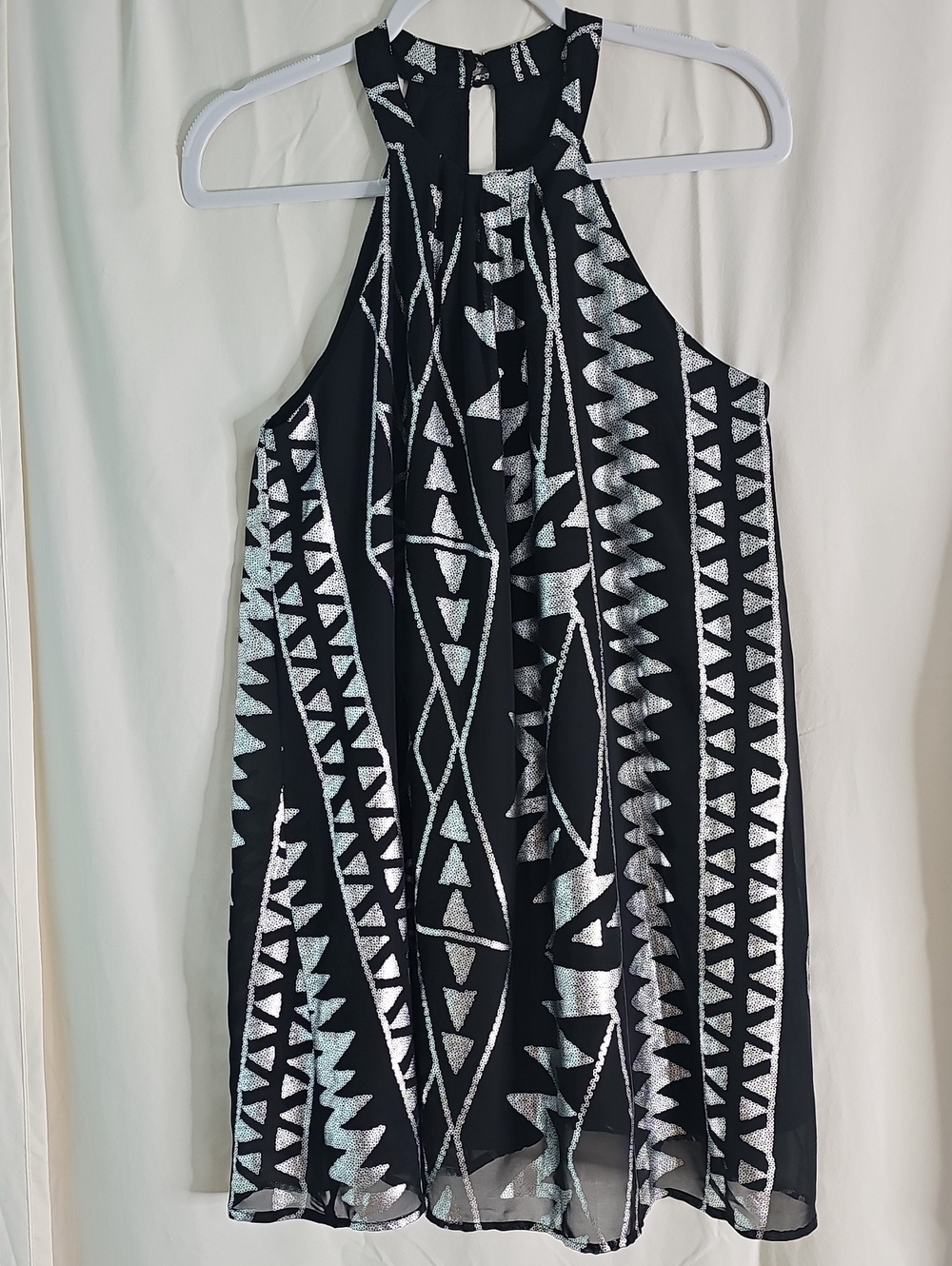 One Clothing Black Dress with Silver Accents - Picture 1 of 8